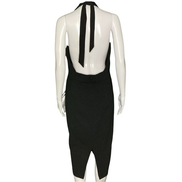 NWT Dress the Population Vanessa Halter Bodycon Black Midi Dress - Sz XL - Picture 4 of 9